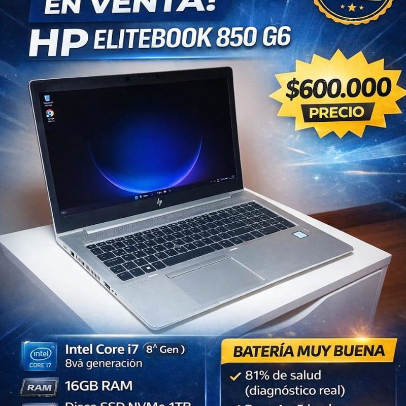Notebook HP EliteBook 850 G6 i7 16GB RAM 1TB SSD N